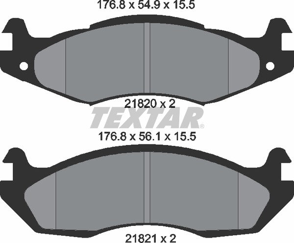 Textar Brake Pad Set - 2182001