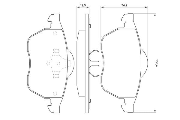 Bosch Brake Pad Set BP249 - 0986424481