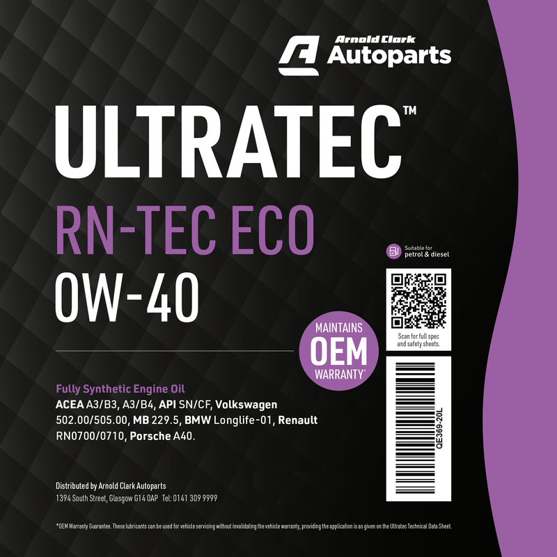 Ultratec RN-TEC 0W40 - 1 Litre Engine Oil