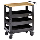 Bunker 3 Tier Trolley Wood Worktop - 11495