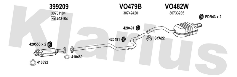 Klarius 399209 - Diesel Particulate Filter  - Fits Volvo S80 2.4D