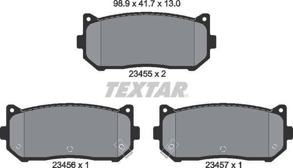 Textar Brake Pad Set - 2345501