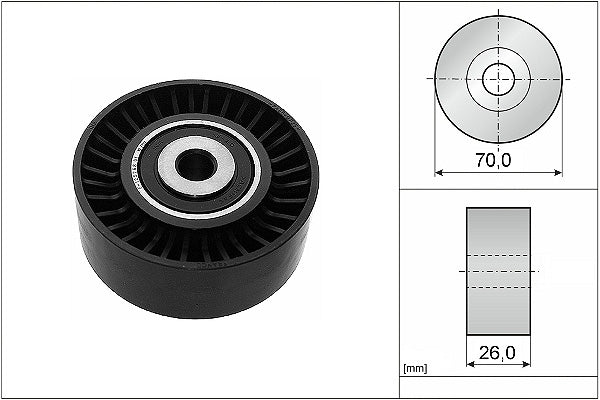 INA Deflection/Guide Pulley - V-Ribbed Belt - Part No - 532054410