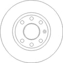 Disctech Brake Disc - Fits Opel - ABD2751 - Front Axle