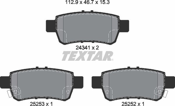 Textar Brake Pad Set - 2434101