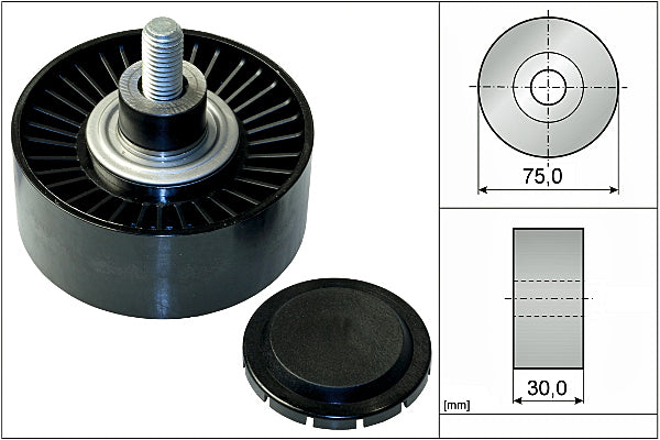 INA Deflection/Guide Pulley - V-Ribbed Belt - Part No - 532075110