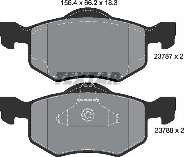 Textar Brake Pad Set - 2378701