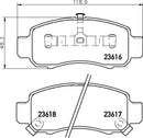 Mintex Brake Pad Set fits -Honda MDB2087 (also fits other vehicles)