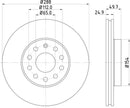 Mintex Brake Discs fits -Audi Seat Skoda VW V280:5 MDC1638C (also fits other vehicles)