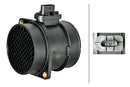 HELLA 8ET 358 166-571 Mass Air Flow Sensor - 5-pin connector - Pipe-neck