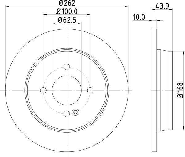 Mintex Brake Discs fits -Hyundai Kia S284:10 MDC2382 (also fits other vehicles)