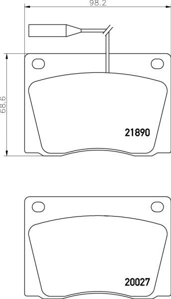 Mintex Brake Pad Set fits -bodies MDB1499 (also fits other vehicles)