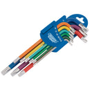Draper Expert L Colour TX Star Key Set 9PC - 66143