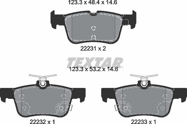 Textar Brake Pad Set - 2223103