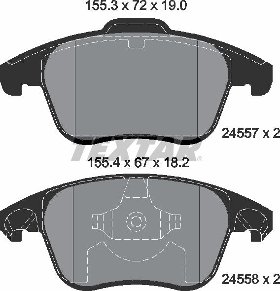 Textar Brake Pad Set - 2455701