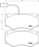 Mintex Brake Pad Set fits -Iveco MDB1367 (also fits other vehicles)