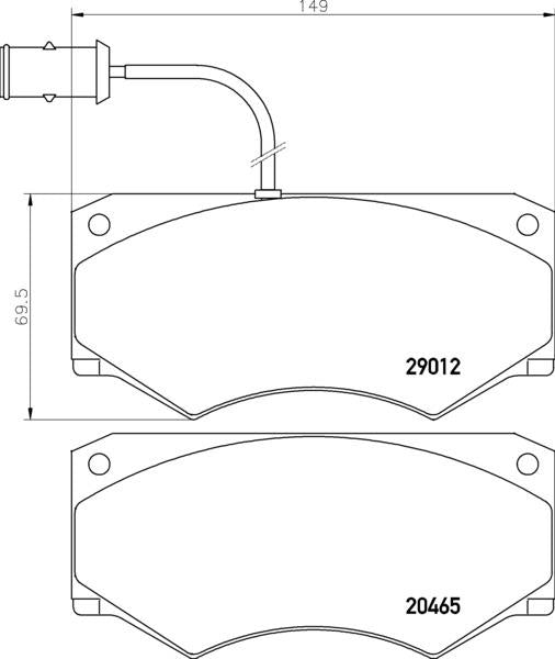 Mintex Brake Pad Set fits -Iveco MDB1367 (also fits other vehicles)