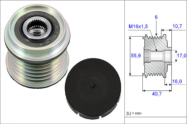 INA Alternator Freewheel Clutch - Part No - 535002810