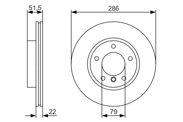Bosch Brake Disc Pair Part No - 0986479S10