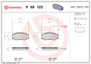 Brembo Brake Pad Set - P56122