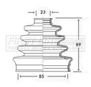 First Line Cv Joint Boot Kit Part No -FCB2286