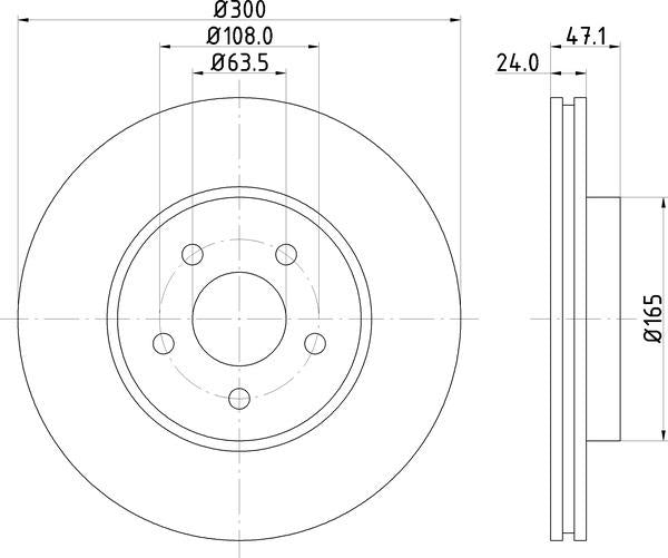 Mintex Brake Discs fits -Ford Jaguar S280:5 MDC1503C (also fits other vehicles)