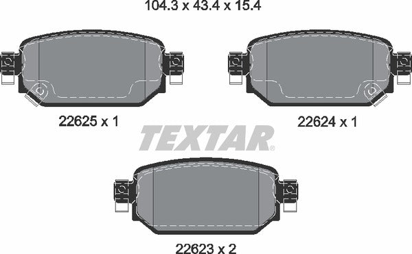 Textar Brake Pad Set - 2262301