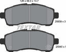 Textar Brake Pad Set - 2593901