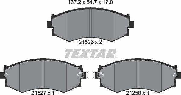 Textar Brake Pad Set - 2152601