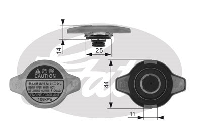 Gates Radiator Cap - RC134