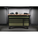 Draper 56" 10 Drawer Trolley Green - 08236