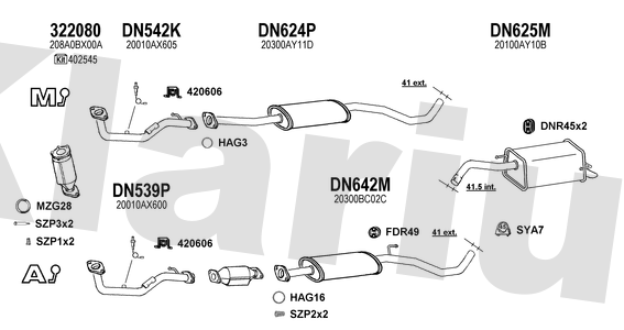 Klarius 322080 - Catalyst Type Approved Withpip  - Fits Nissan Micra 1.2i