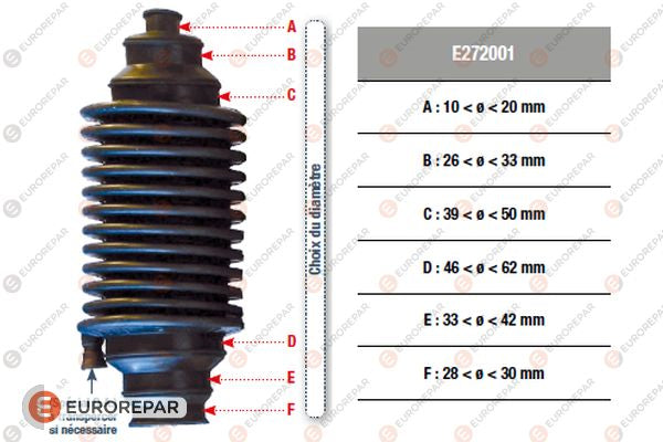 Eurorepar Steering Bellow - E272001
