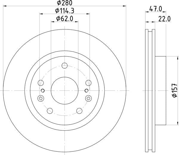 Mintex Brake Discs fits -Suzuki V322:5 MDC2611 (also fits other vehicles)