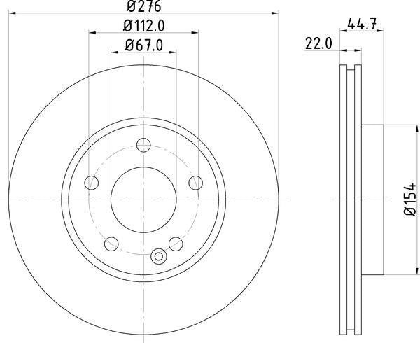 Mintex Brake Discs fits -MercedesBenz V302:4 MDC1752C (also fits other vehicles)