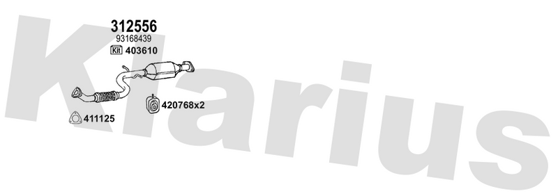Klarius 312556 - Catalyst Type Approved  - Fits Opel Astra J 1.4T
