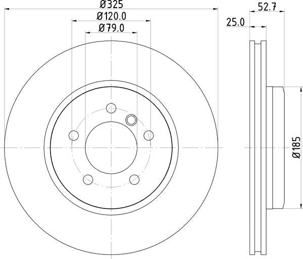 Mintex Brake Discs fits -BMW V325:5 MDC1403C (also fits other vehicles)