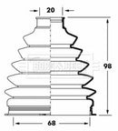 Borg & Beck Cv Joint Boot Kit Part No -BCB6052