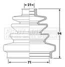 First Line Cv Joint Boot Kit Part No -FCB6257