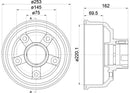Mintex Brake Drum (Single) fits -Kia MBD350 (also fits other vehicles)