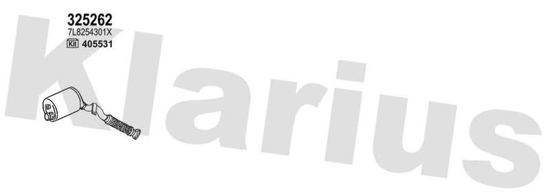 Klarius 325262 - Catalyst Type Approved  - Fits Audi Q7 3.0TDi