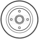 Borg & Beck Brake Drum (Single) -BBR7208