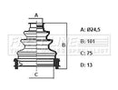 First Line Cv Joint Boot Kit Part No -FCB6425