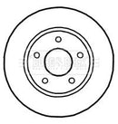 Borg & Beck Brake Disc Pair Part No -BBD4752