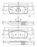 Borg & Beck Brake Pad Set Front -BBP2660