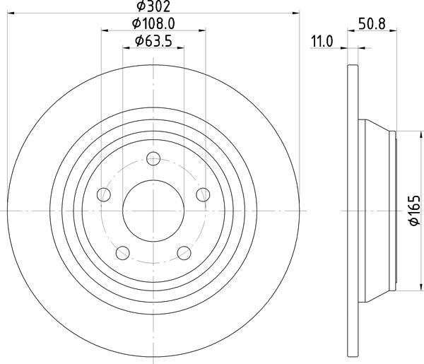 Mintex Brake Discs fits -Ford V330:5 MDC2663 (also fits other vehicles)