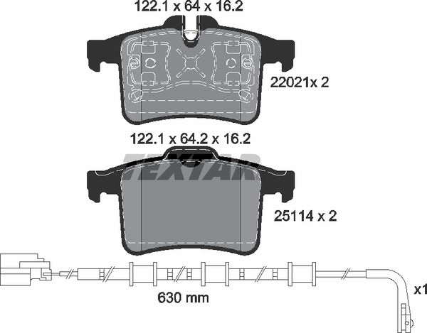 Textar Brake Pad Set - 2202101