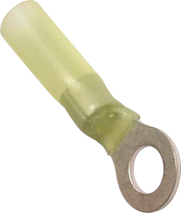 Yellow Heat Shrink Terminals (Adhesive Lined) - Ring Terminals - 205723 x25
