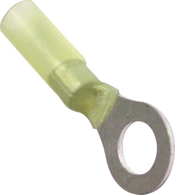 Yellow Heat Shrink Terminals (Adhesive Lined) - Ring Terminals - 205724 x25