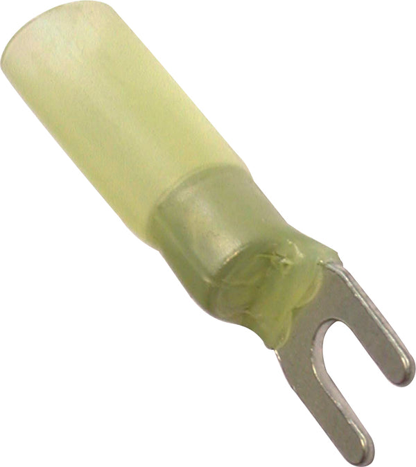 Yellow Heat Shrink Terminals (Adhesive Lined) - Fork Terminals - 205726 x25